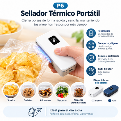 Sellador Térmico Portátil - Cierra tus Bolsas en Segundos